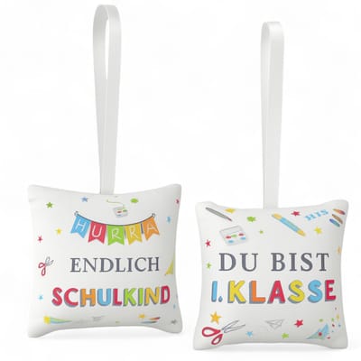 Allecto - Mini Kussen Set van 2 - Cuddly Pillows voor Eerste Schooldag - Schattige en Zachte Kussens - Ideaal als Cadeau of Decoratie - Perfect voo...