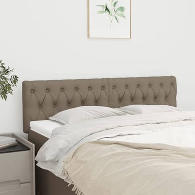 vidaXL - Hoofdborden - 144x7x78/88 - cm - stof - taupe