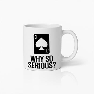 Why So Serious Mok 330ml – Joker Geïnspireerde Grappige Quote Koffiemok – Uniek Cadeau Voor Joker Fans en Comedy Liefhebbers