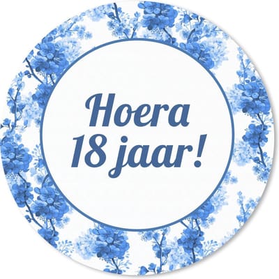 Muismat rond 20x20 cm - Mousepad Feest - 18 Jaar - Quote - Ronde muismatten