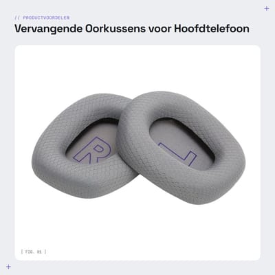 Dailygoods- Oorkussens Vervangend voor G733 - Ademend Gaas - Comfortabele Spons - Duurzaam - Hoge Elasticiteit - 2 Stuks - Headsetkussens