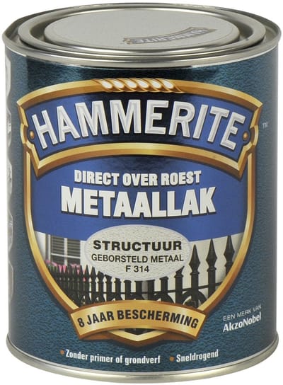 Hammerite - Metaallak Structuur - Geborsteld Metaal - 750 ml