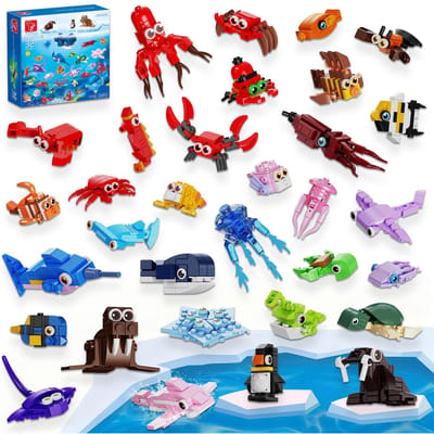 846 STUKS Maritieme Compacte Dieren Bouwsteen Speelgoed Bakstenen Speelgoed Sets Ideaal Voor Kinder Bureau Ornament Cadeaus blue