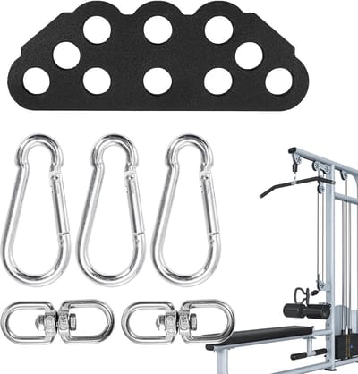 Fitness Accessoire - Trainingsstang - Kracht Training - Verstelbare Dubbele Handgreep - 15.2x5.6cm - Zilver