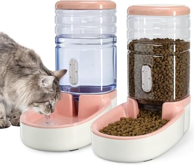 Zwaartekracht Voer- en Waterdispenser Set voor Honden en Katten