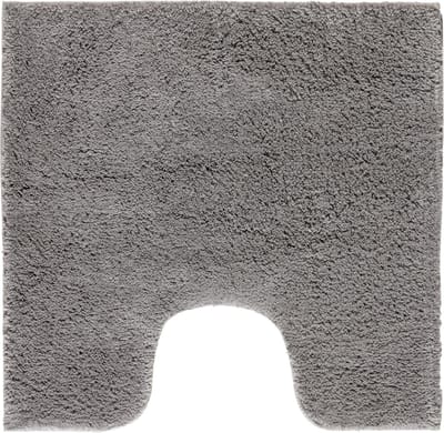 Casilin WC Mat met Uitsparing 60x60cm Havana - Antislip Toiletmat - Vierkante Badmat - Waterabsorberend en Sneldrogend - Wasbaar - Grijs