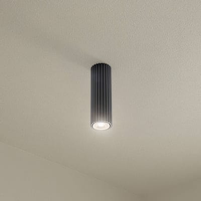 Sollux Lighting Plafondlamp Karbon - GU10 - zwart - aluminium - 20x6.5x6.5cm