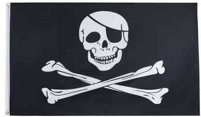 Piratenvlag - Piraten vlag - 150/90CM - Piratenfeestje - Bootvlag - Polyester - CHPN