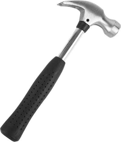 Mini Klauwhamer 4oz - Gebogen Hoofd Hamer met Rubberen Handvat voor Kinderen en Studenten om Houtbewerking te Leren, Ideaal voor Creatieve Projecten en Ambachten
