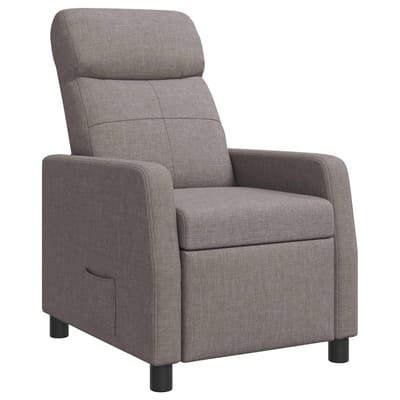 vidaXL - Recliner - Taupe - Stof