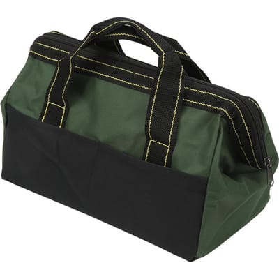 16in Gereedschapsopbergtas Brede Mond Heavy Duty Waterdicht Draagbaar Handgedragen Gereedschap Draagtas OD Groen black