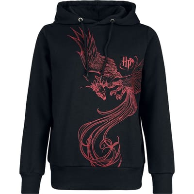 Harry Potter Trui met capuchon - Phoenix - S tot M - voor Vrouwen - zwart