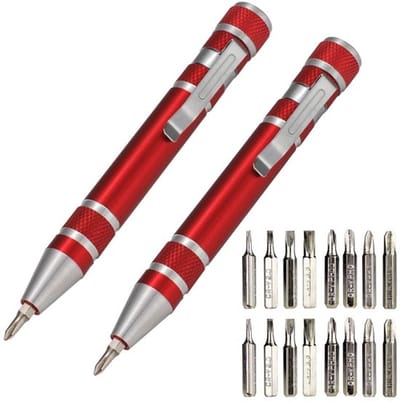 Dailygoody - Schroevendraaierset - Mini-gereedschap - 8-in-1 set - 15
