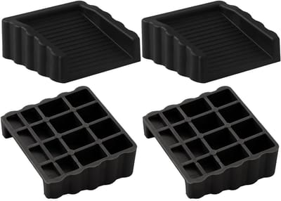 Deurwiggen - Deurhouders - Deuren Stabiliseren - Antislip Tweerichtingsdesign - 4 Stuks - Zwart
