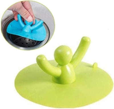 BYFRI Bad Afvoer Stopper Plug Siliconen Douche Bad Leuke Persoon Vorm Lek Proof Cup Cover Badkamer Douche Wastafel Afvoerplug Covers Rubber Seal Deksel Cap