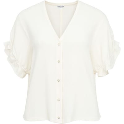 Object objframe 2/4 v-neck re top noos 23048963 cloud dancer