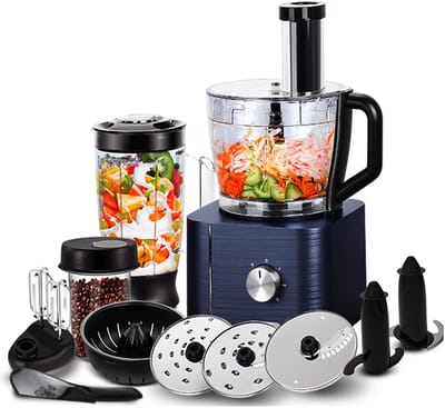 Celestul Keukenmachine - 1300W - Keukenrobot – Foodprocessor - 3.2L - Mengkom - Incl. Vleesmolen, Blender en extra 11 Accessoires - Zwart