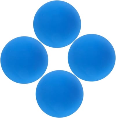 4 Stuks Bouncy Squash Training Ball Lichtgewicht Rubber Mini Bal Blauw voor Reactietraining Coördinatie voor Jongen Meisje Groepssessies Binnen Buiten