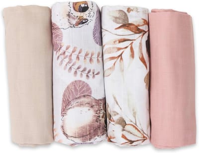 Katoenen Mousseline Doeken 4-Pack - 65x70 cm - Hydrofiele Luiers voor Baby's - Uniseks
