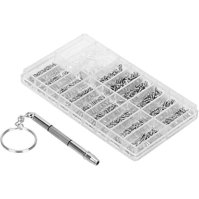 Kit de réparation de lunettes, boîte de rangement assortie, Design 1000 pièces, vis et tampons pour montre horloge type 1