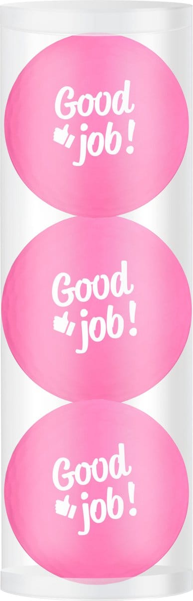 Golfballen Gift Set Good Job! 3 Ballen Pink