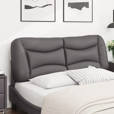 vidaXL - Hoofdbordkussen - "Hvar" - 140 - cm - kunstleer - grijs
