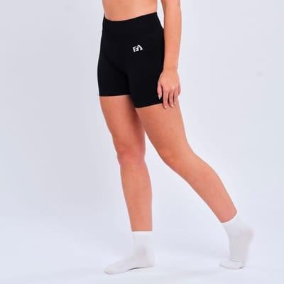 Euphoria Fitness Shorts - Dames - Sportkleding Dames - Sportbroek Dames - Yoga Broek Dames - Zwart - Maat S