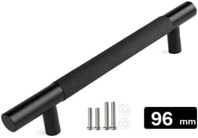 MSQDESIGN- Handgrepen zwart - Handgreep zwart 96 mm - Handgrepen kast - Meubelgrepen - Keukengreep zwart - Kastgrepen - Handgrepen keukenkastjes - Meubelgreep - Handgrepen voor deurtjes - handgreep keuken - ladegreep - incl schroeven
