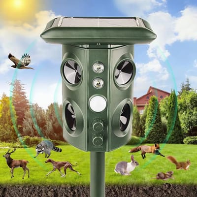 1 Stuk Ultrasonische Rattenverjager Oplaadbaar - Rattenverjager, Slangen Verjager, Vogelverjager - Voor Tuin, Erf en Boomgaard