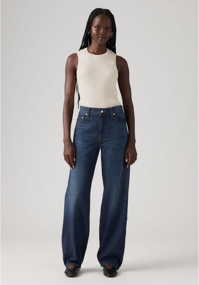 Levi's Baggy Dad Do You Mind Size: W26L30 | Wide-Leg & Flared Pants Outlet | Dames | Blauw