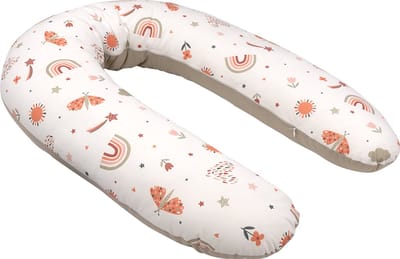 Funnababy XL Voedingskussen - Zwangerschapskussen - Sand Rainbow - Afneem- en wasbare hoes