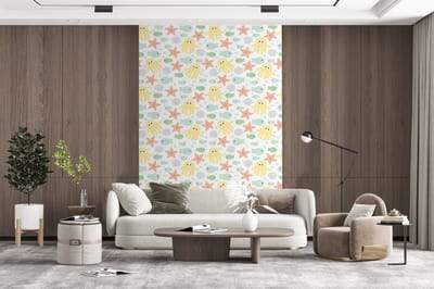 Behang - Fotobehang Zeedieren - Baby - Schelpen - Breedte 200 cm x hoogte 300 cm