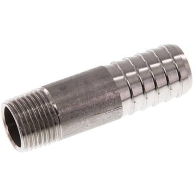 19 mm & R1/2'' RVS 1.4571 Slangpilaar Buitendraad 70mm