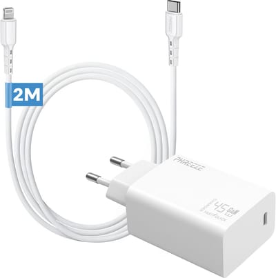 Phreeze usb C snellader geschikt voor iPhone en iPad met Lightning kabel - 2 meter - Power Delivery oplader met kabel