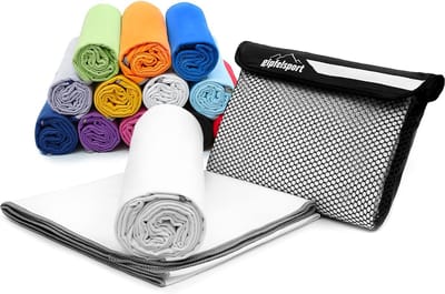 Microvezel handdoek, voor sauna, fitness en sport - strandhanddoek, sporthanddoek - 200x90cm - Wit