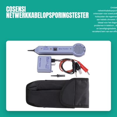 Dailygoods- Netwerkkabelopsporingstester Hoge Prestaties - Kabeltester RJ45 - Inductieversterker - Kabeltonerdetector - Hoorbare/Visuele Signalering - Brede Toepassing
