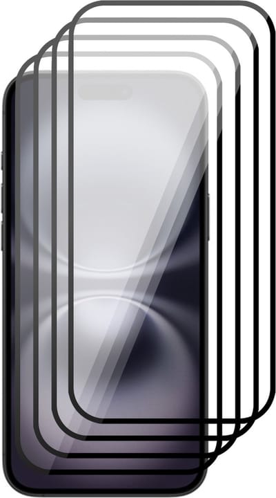 Screenprotector geschikt voor iPhone 16 - 4x Volledig Dekkend Gehard Glazen Tempered Glass Krasbestendige Screen Protector