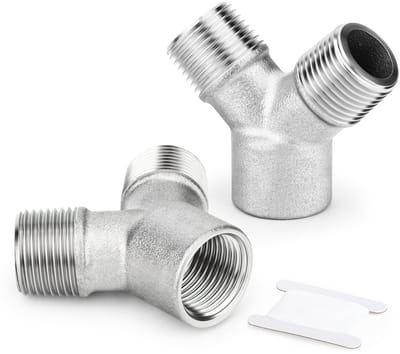Dailygoods- Y-stuk 3/8" BSP - 3-weg Buisfitting - Roestvrij Staal 304 - Schroefdraadverdeler - Mannelijk/Vrouwelijk Verbindingsstuk - Betrouwbare, Lekvrije Verbinding - Fitting