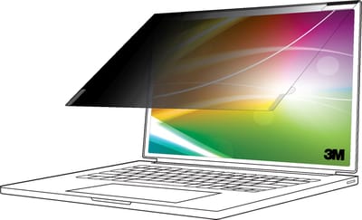 3M Bright Screen Privacy Filter voor 15.6in Volledig Scherm Laptop, 16:10, BP156W1E
