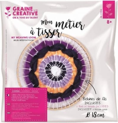 Graine Creative rond weefset klein 18 cm creatief speelgoed.