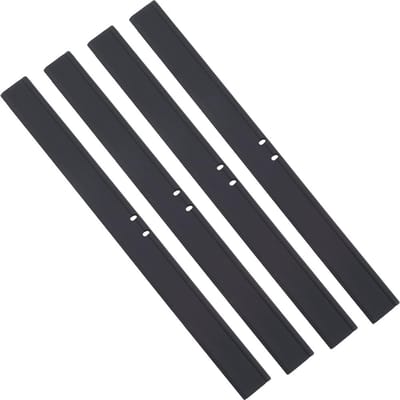4Pcs Squeegee Vervangingsblad - Zwarte Siliconen Wasborstel Hoofd Navulling - Huishoudelijke Rubber Zuigers Vervangingsbladen Voor Thuis Klaslokaal Kantoor Ramen Douchedeuren Glas