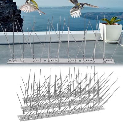Allecto - Vogelwering - Dierenbestrijding - Roestvrij staal - Anti duiven - Vogelspikes - Effectieve bescherming tegen vogels - Geschikt voor tuinen