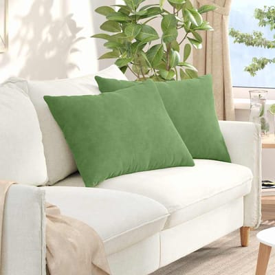 vidaXL - Zitkussens - 2 - pcs - Lichtgroen - 70 - x - 50 - cm - Corduroy - stof
