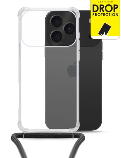 My Style Doorzichtig Telefoonhoesje geschikt voor Apple iPhone 17 Pro Flexibel TPU | My Style Loop Hoesje met koord | Doorzichtig Hoesje iPhone 17 Pro - Transparant