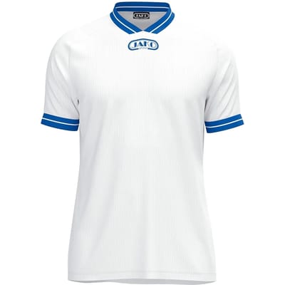 Jako Retro Shirt Korte Mouw Heren - Wit / Royal | Maat: XXL