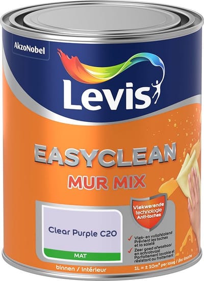 Levis - Easyclean Mur Mat Mix - Clear Purple C20 - Mengverf - 1 L