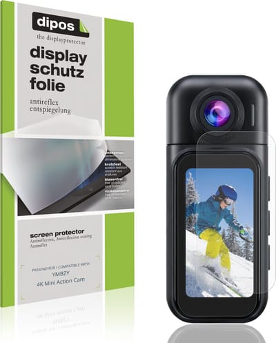 dipos – 4x Matte Beschermfolie geschikt voor YMBZY 4K Mini Action Cam | Krasbestendige & antireflecterende Screenprotector Ultra-Thin