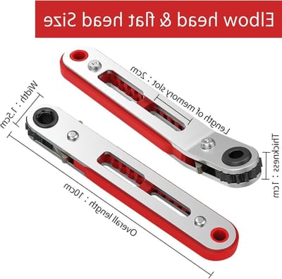 Mini Ratchet Wrench 1/4 Inch - Verstelbare Schroevendraaier met Plat en Hoekig Hoofd, Ideaal voor Huishoudelijke Apparaten en Kleine Klussen