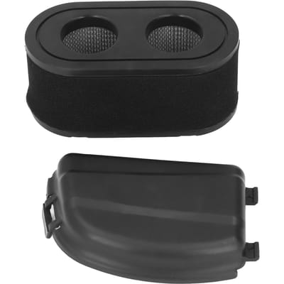 Filtre à air avec kit de couvercle 594106 Plastiques Noir Résistant à l'usure Remplacement pour moteur de tondeuse à gazon