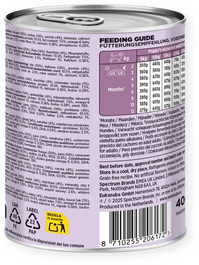 Eukanuba Hondenvoer Nat Life Care Dog Puppy Kalkoen en Wortel - 400 gr